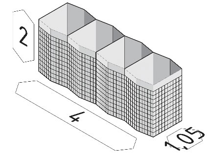 Modular galvanized wire mesh gabion wall barrier