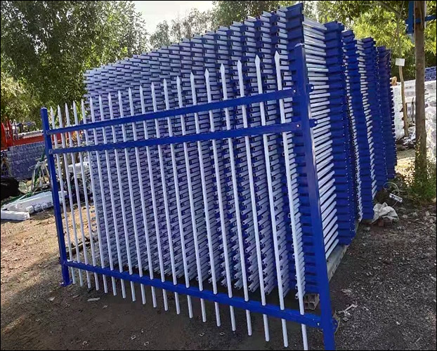Modular steel picket fence