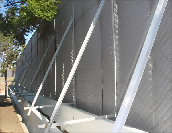 Noise barrier fencing panel wall